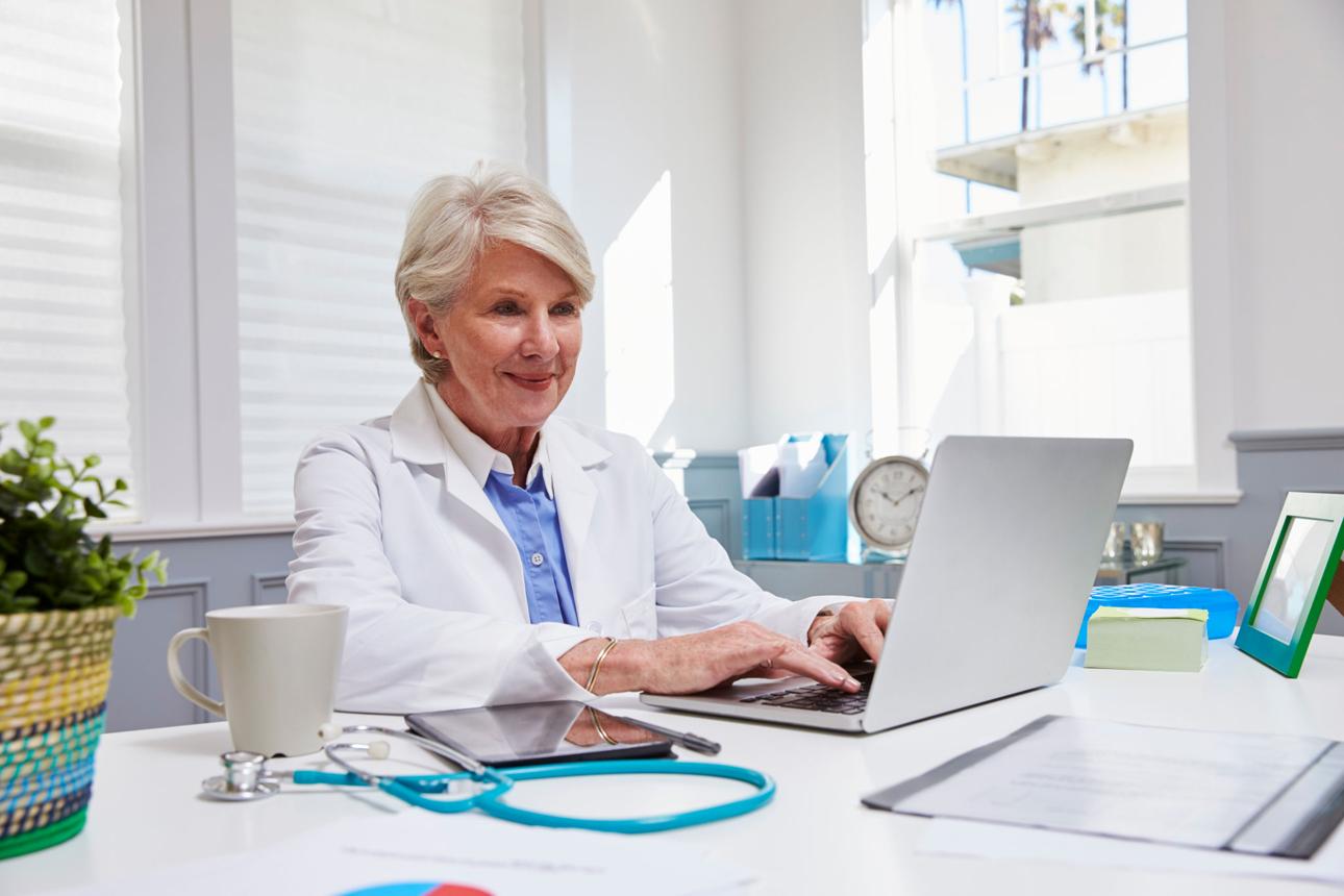 Clinical licensed professional at desk